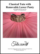 Tutu Panty Pattern - Adult Removable Lower Panty Classical-Style by Claudia Folts